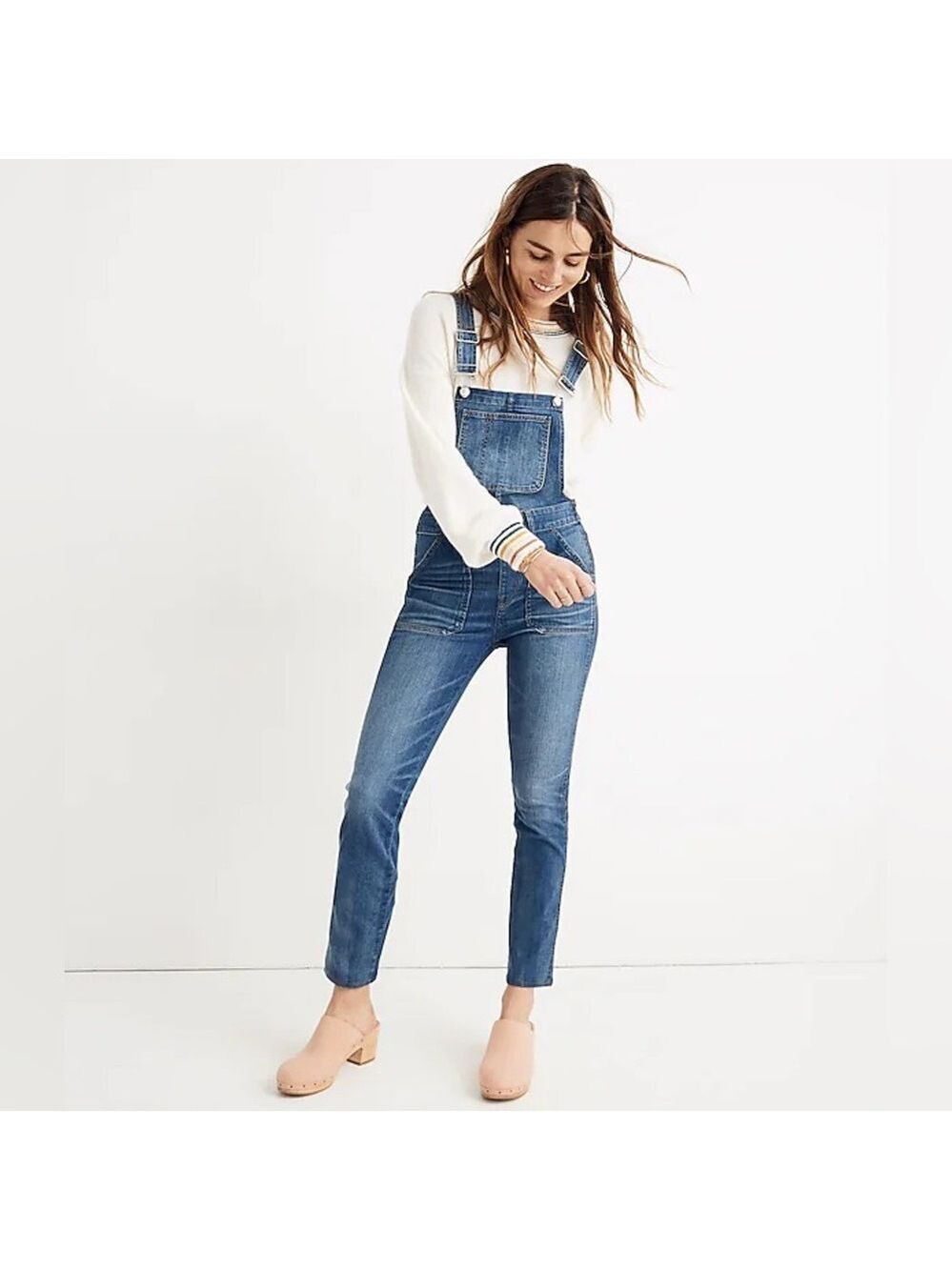 Madewell Tall Skinny Overalls in Jansing Wash - Size XS